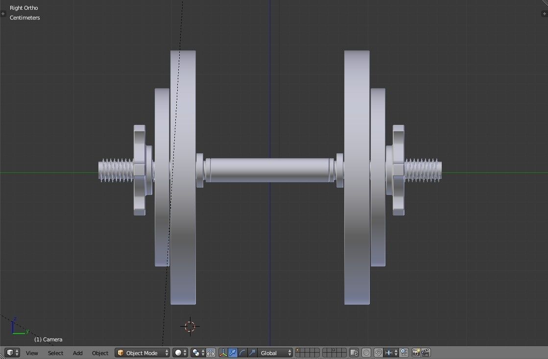 Adjustable Dumbbell - 16 Kg - Gym Equipment Low-poly 3D model_12
