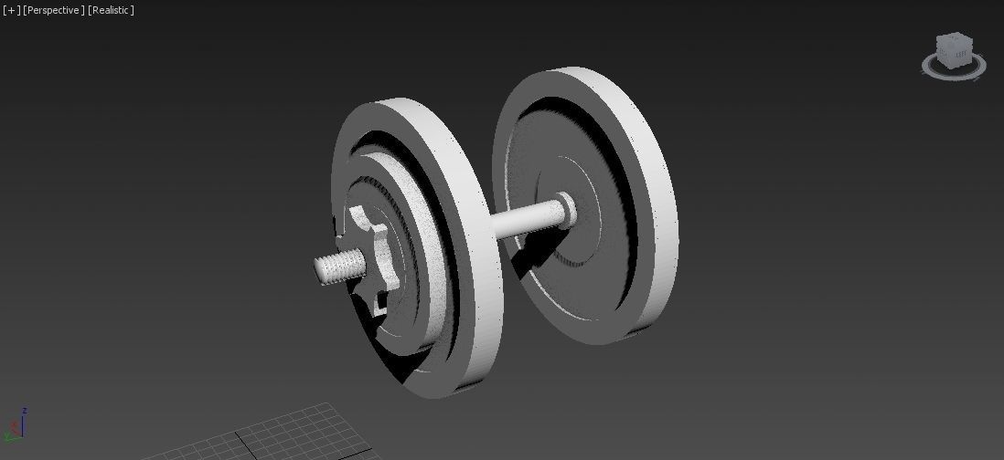 Adjustable Dumbbell - 16 Kg - Gym Equipment Low-poly 3D model_18