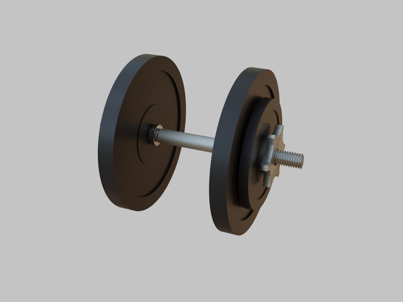 Adjustable Dumbbell - 16 Kg - Gym Equipment Low-poly 3D model_7
