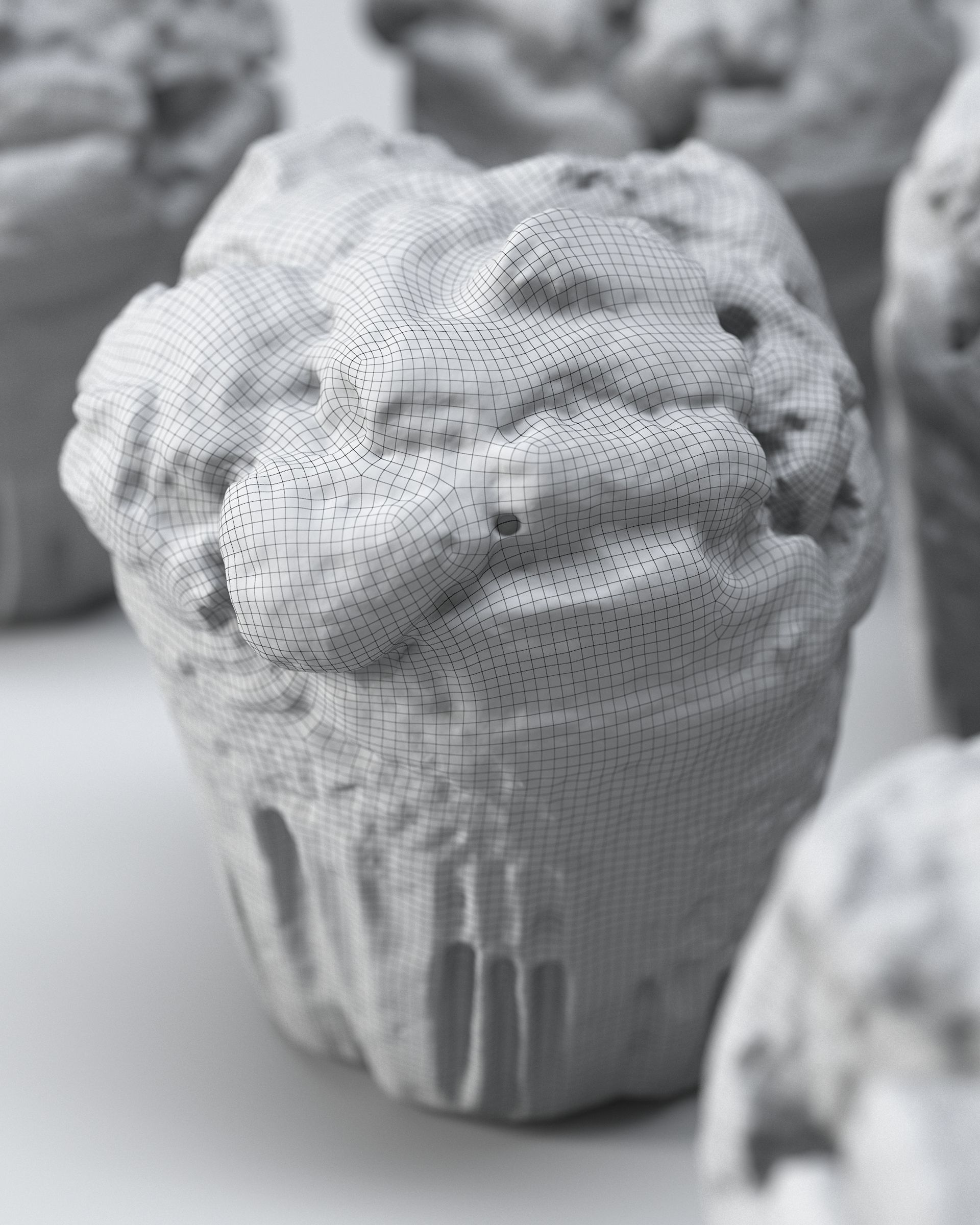 Chocolate muffin 3D model_1