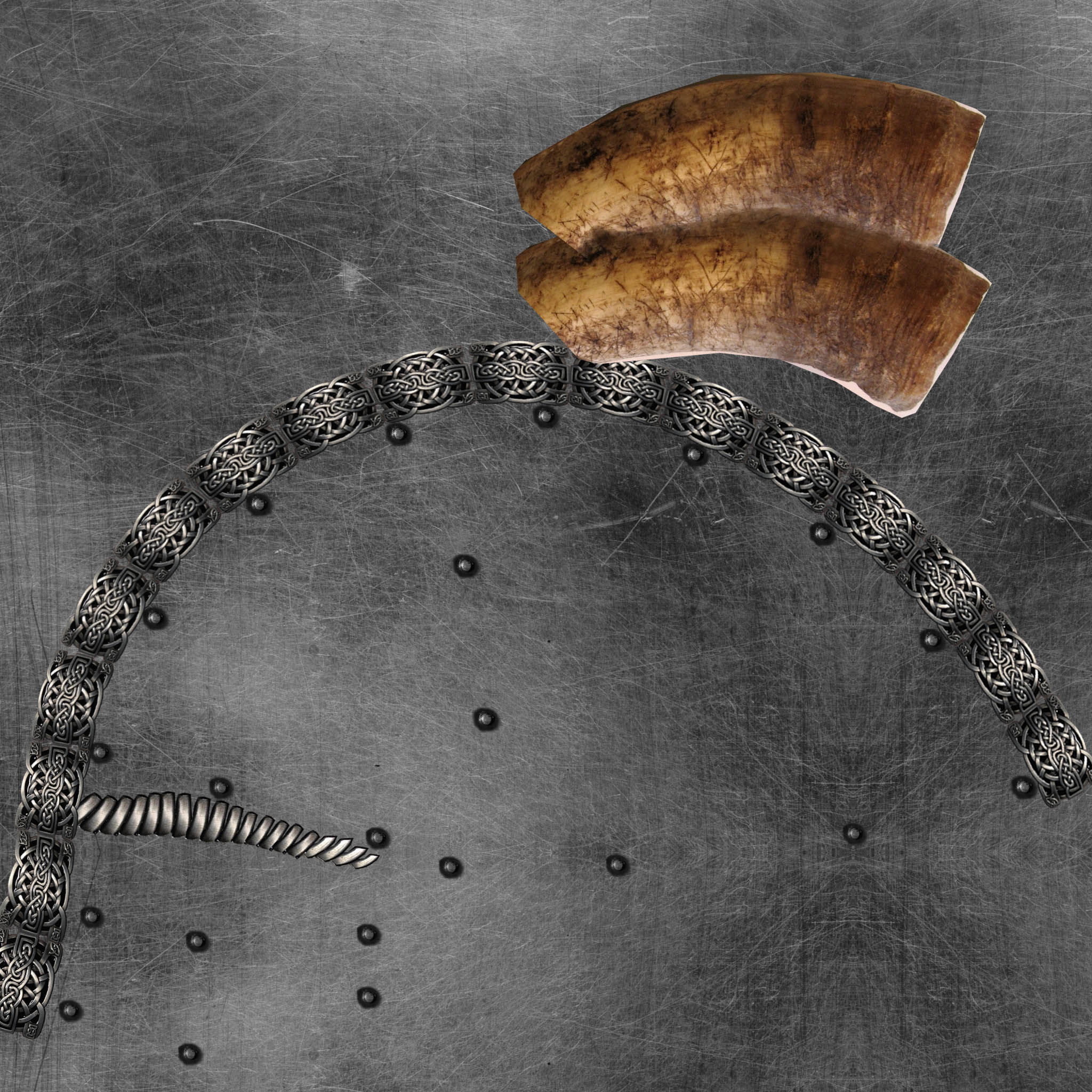 viking helmet Low-poly 3D model_8