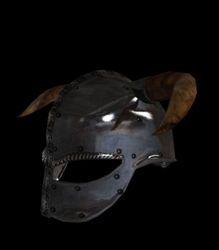 viking helmet Low-poly 3D model_3