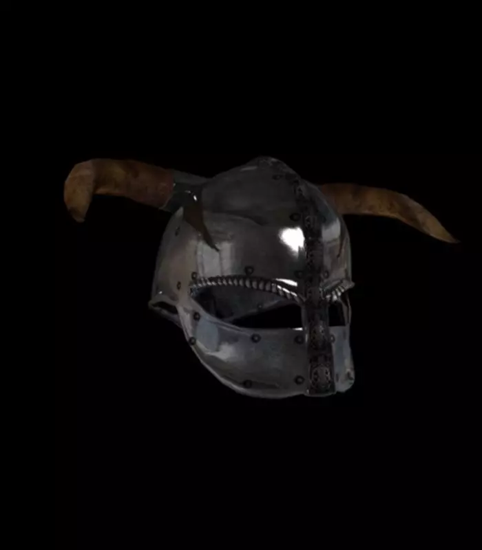 viking helmet Low-poly 3D model_0