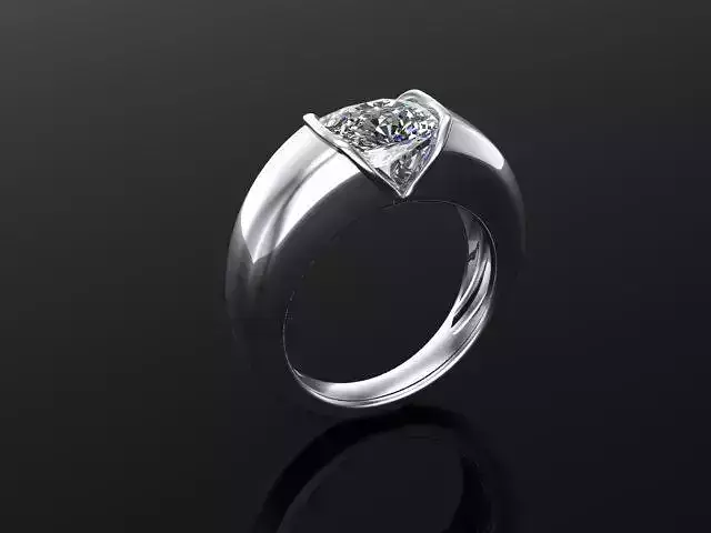 Ring-R055 diamond engagement ring set