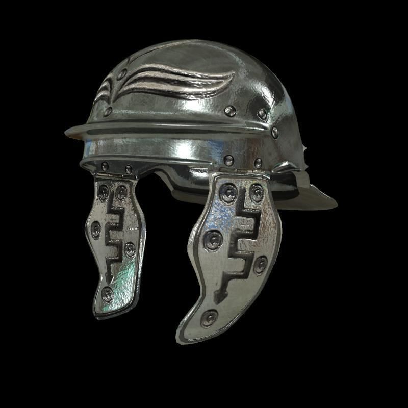medieval helmet colection Low-poly 3D model_50