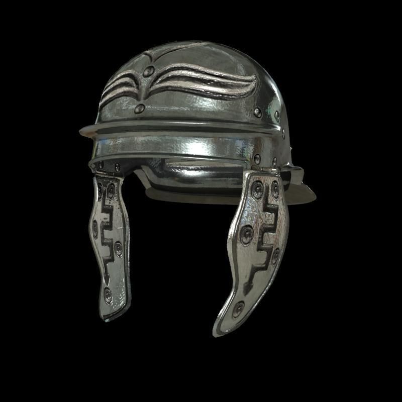 medieval helmet colection Low-poly 3D model_66