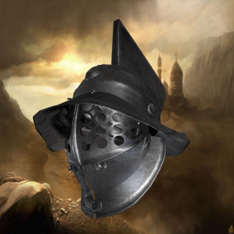 medieval helmet colection Low-poly 3D model_9