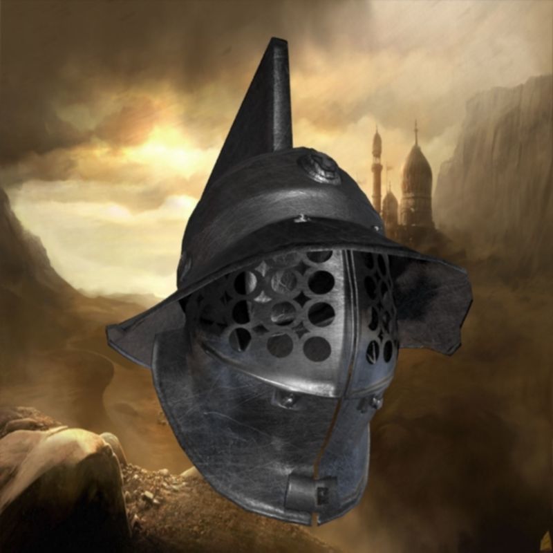 medieval helmet colection Low-poly 3D model_6