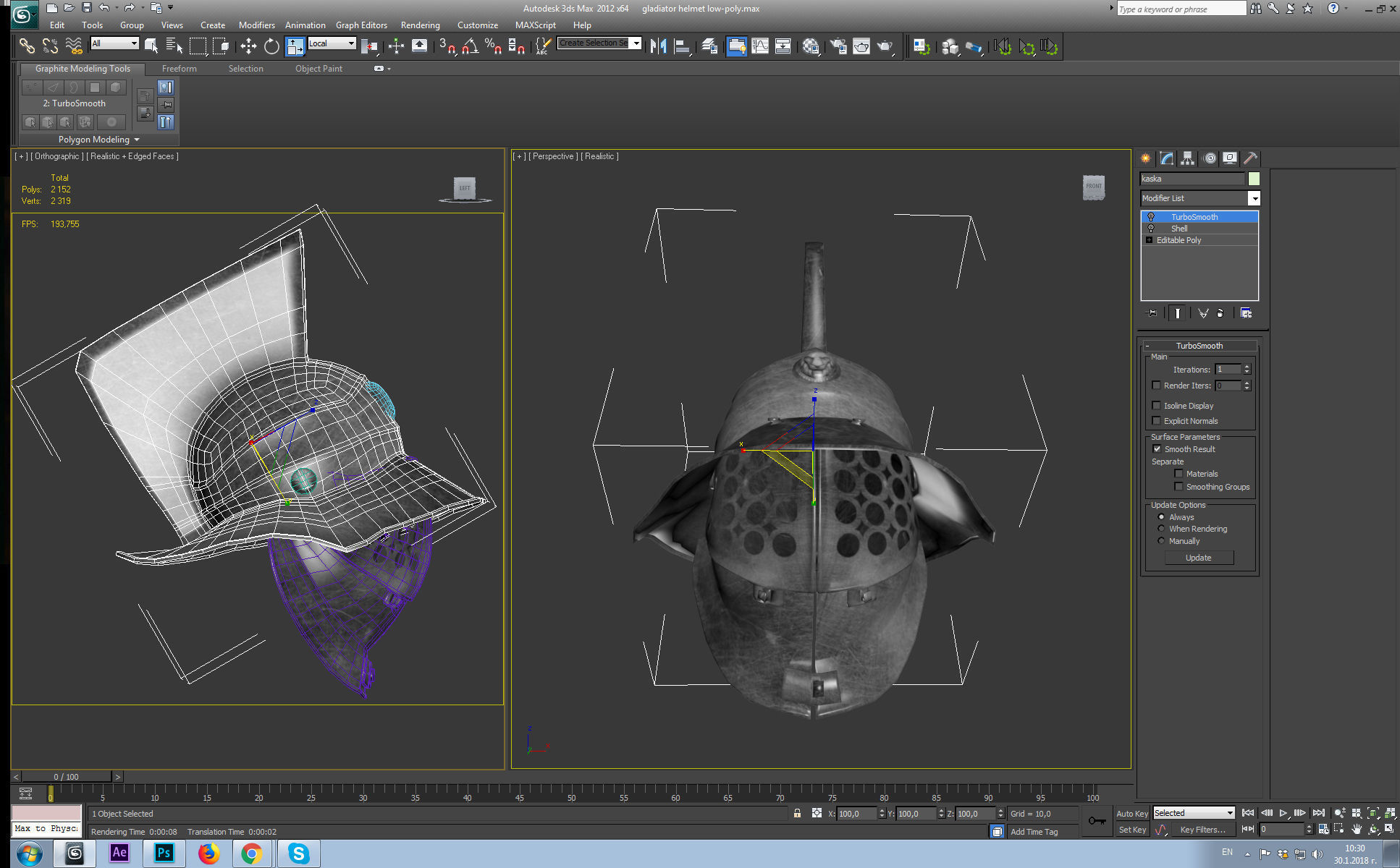 medieval helmet colection Low-poly 3D model_15