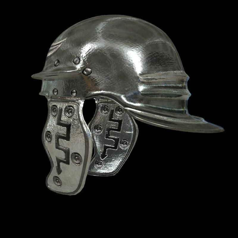medieval helmet colection Low-poly 3D model_52