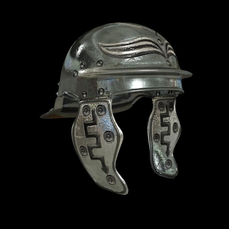 medieval helmet colection Low-poly 3D model_63