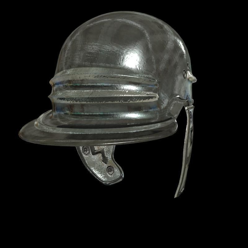 medieval helmet colection Low-poly 3D model_57