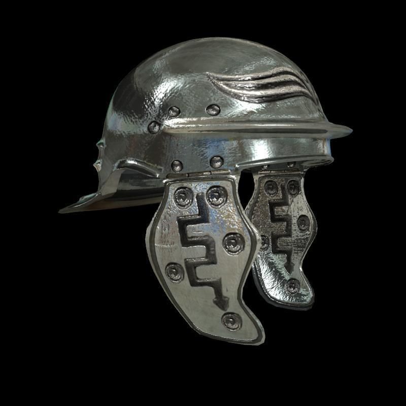 medieval helmet colection Low-poly 3D model_62