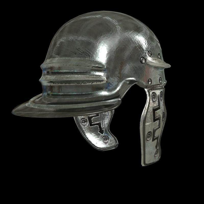 medieval helmet colection Low-poly 3D model_58