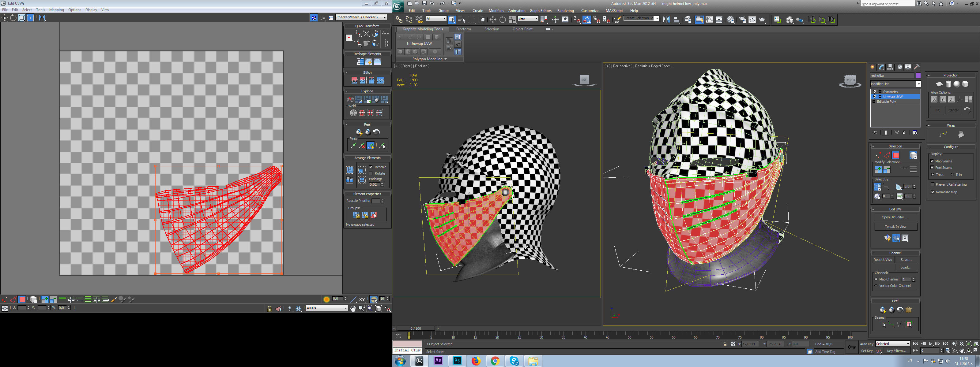 medieval helmet colection Low-poly 3D model_37