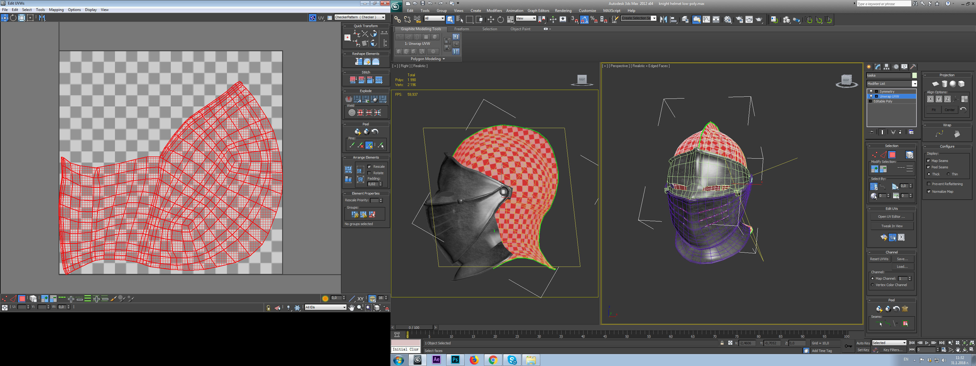 medieval helmet colection Low-poly 3D model_33