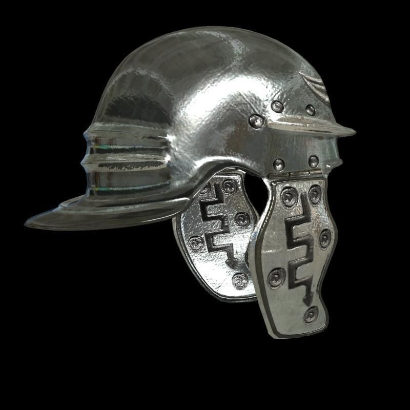 medieval helmet colection Low-poly 3D model_59