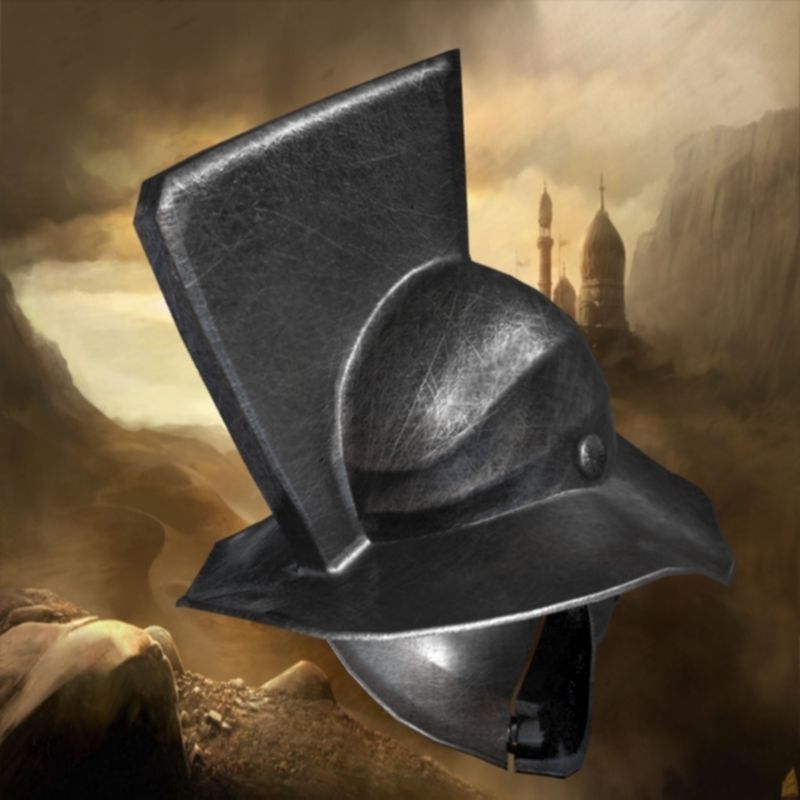 medieval helmet colection Low-poly 3D model_10