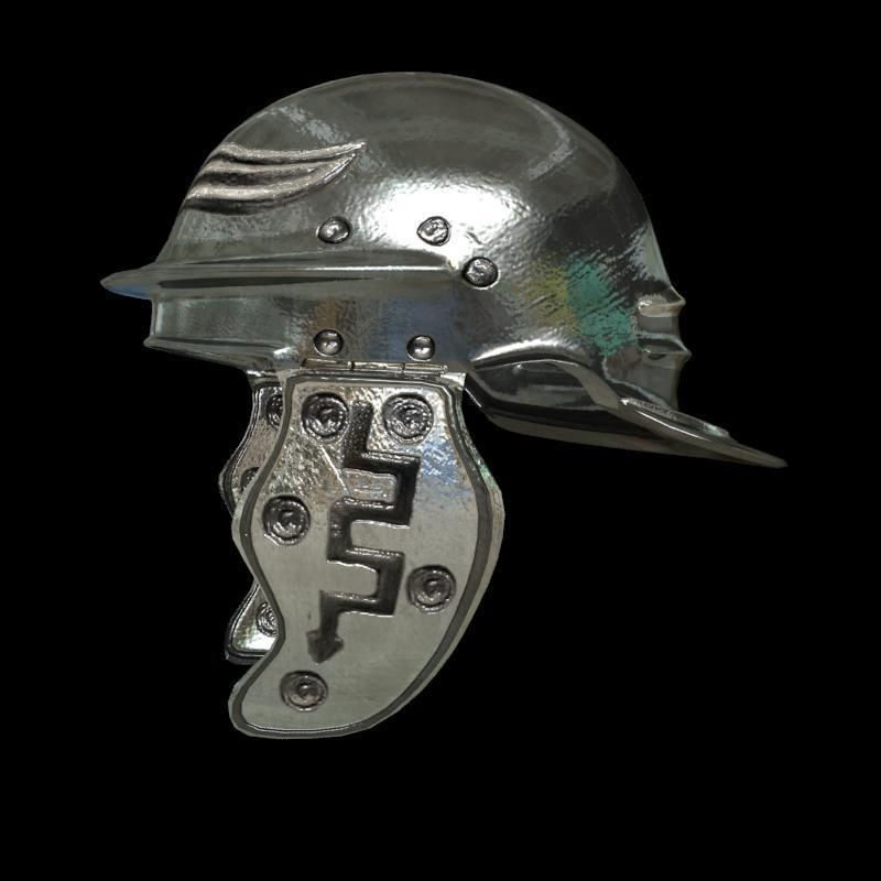 medieval helmet colection Low-poly 3D model_51