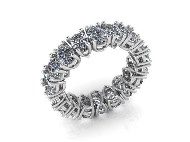 Ring-R058 two diamond eternity rings 3D print model_1