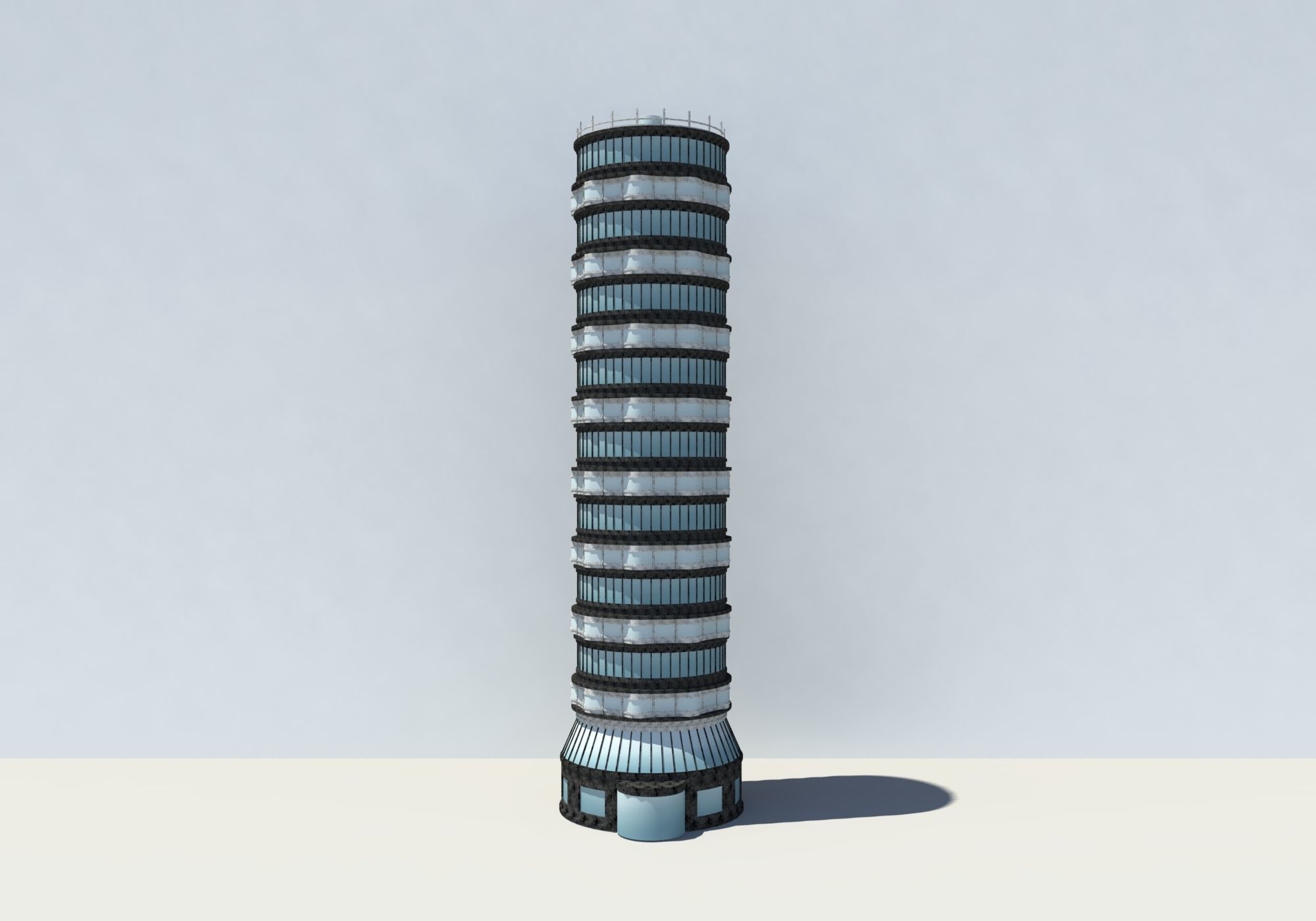 city buildings modern architecture Low-poly 3D model_2