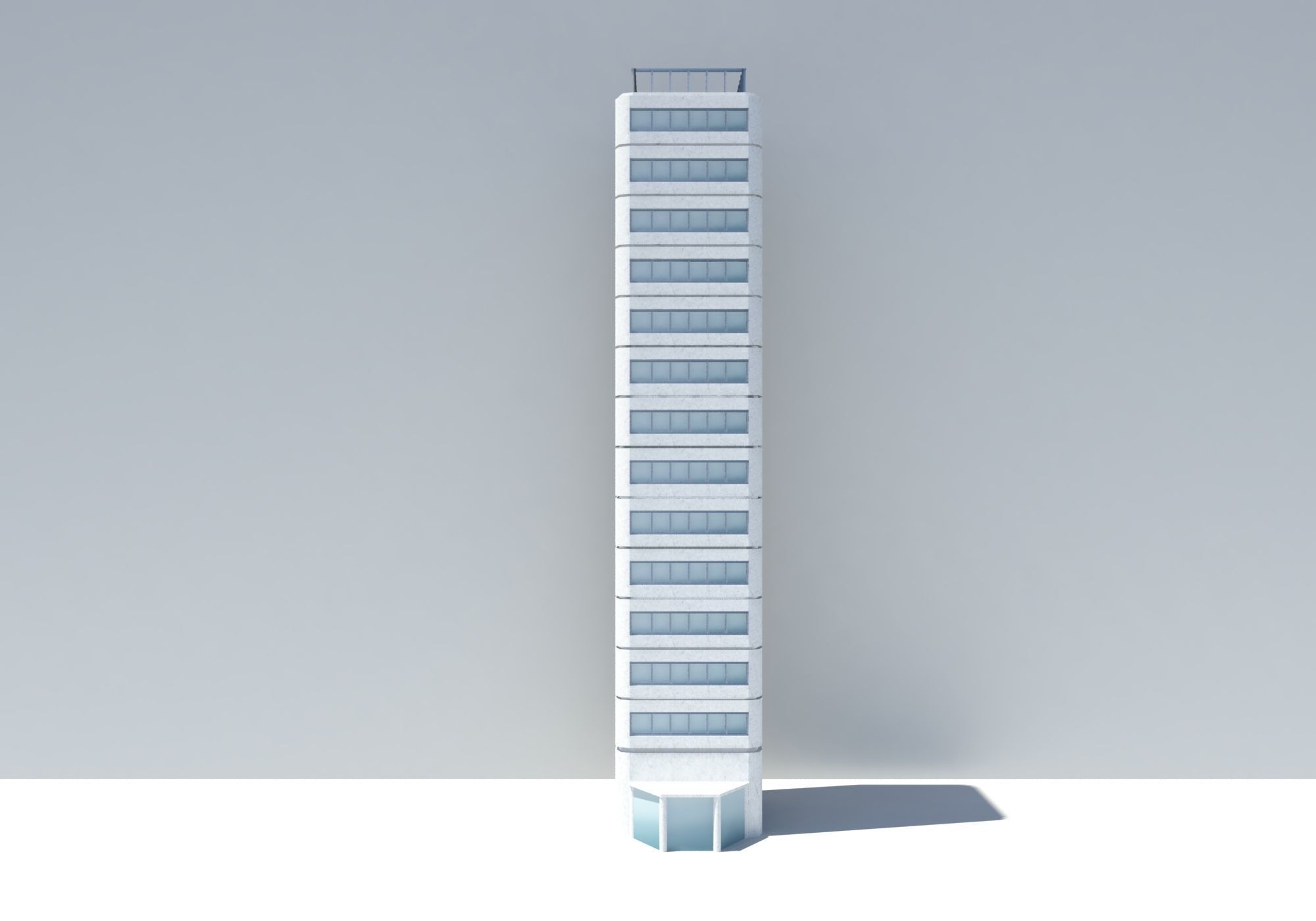 city buildings modern architecture Low-poly 3D model_1