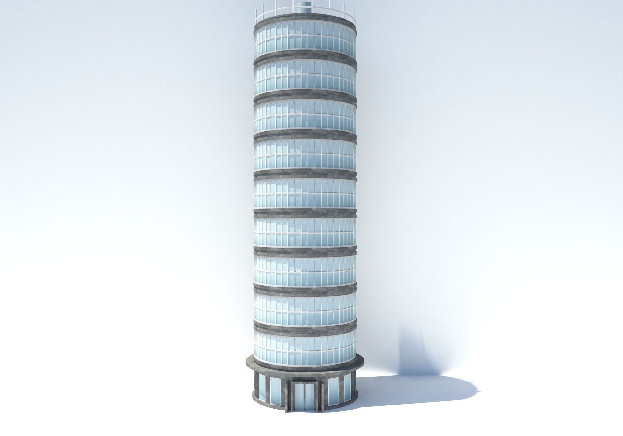 city buildings modern architecture Low-poly 3D model_8