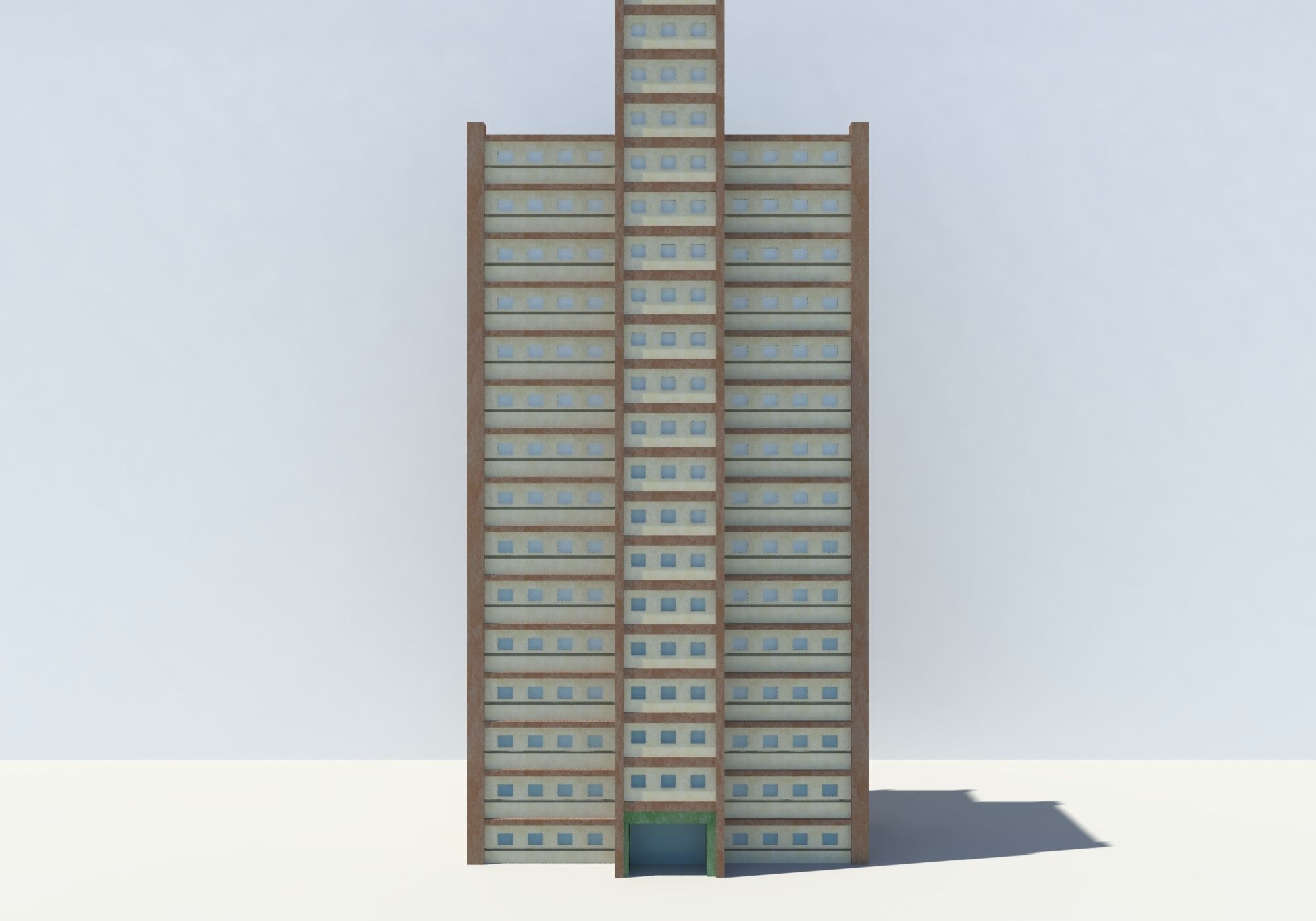 city buildings modern architecture Low-poly 3D model_6