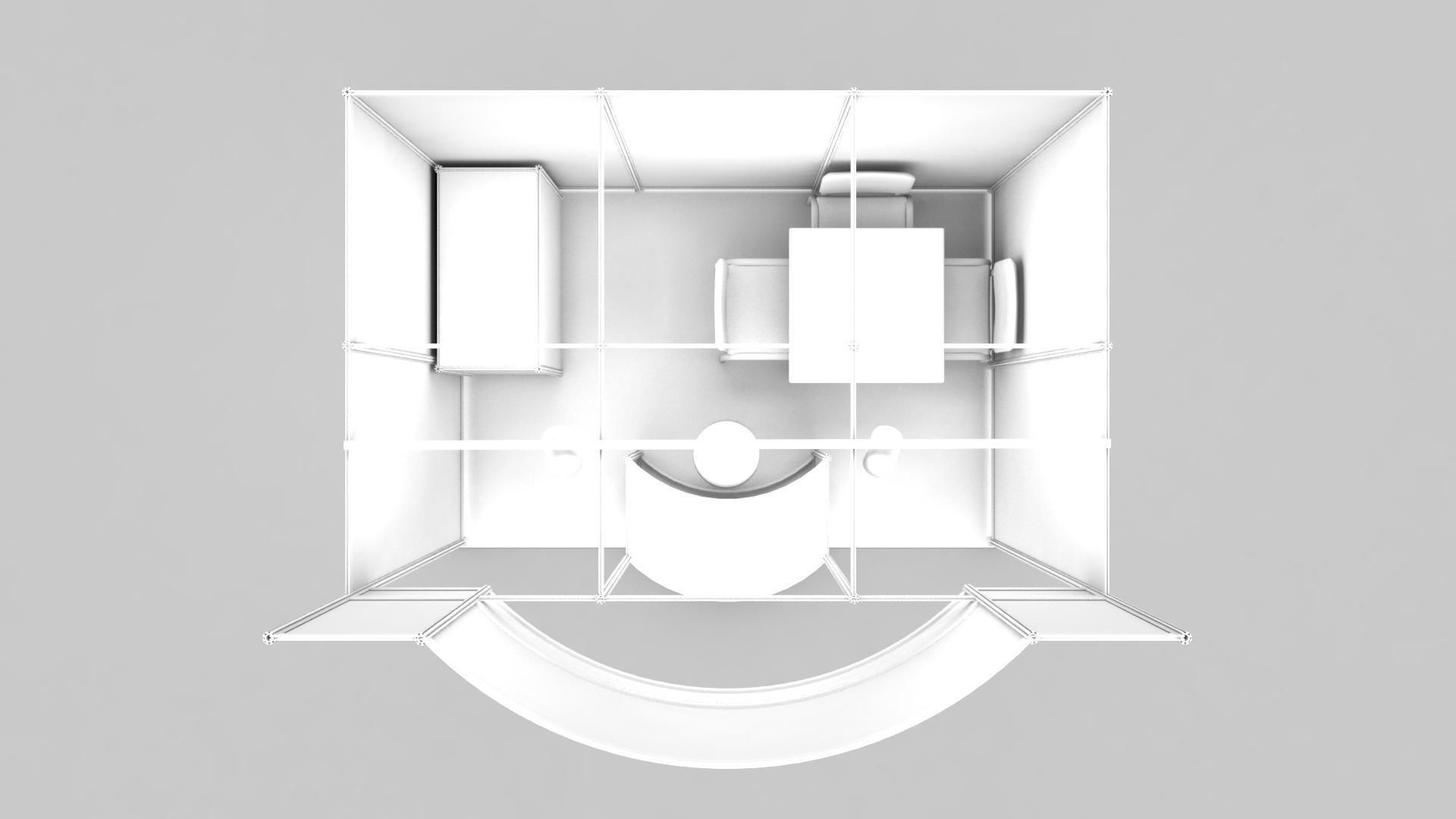 exhibition stand design 3D model_4