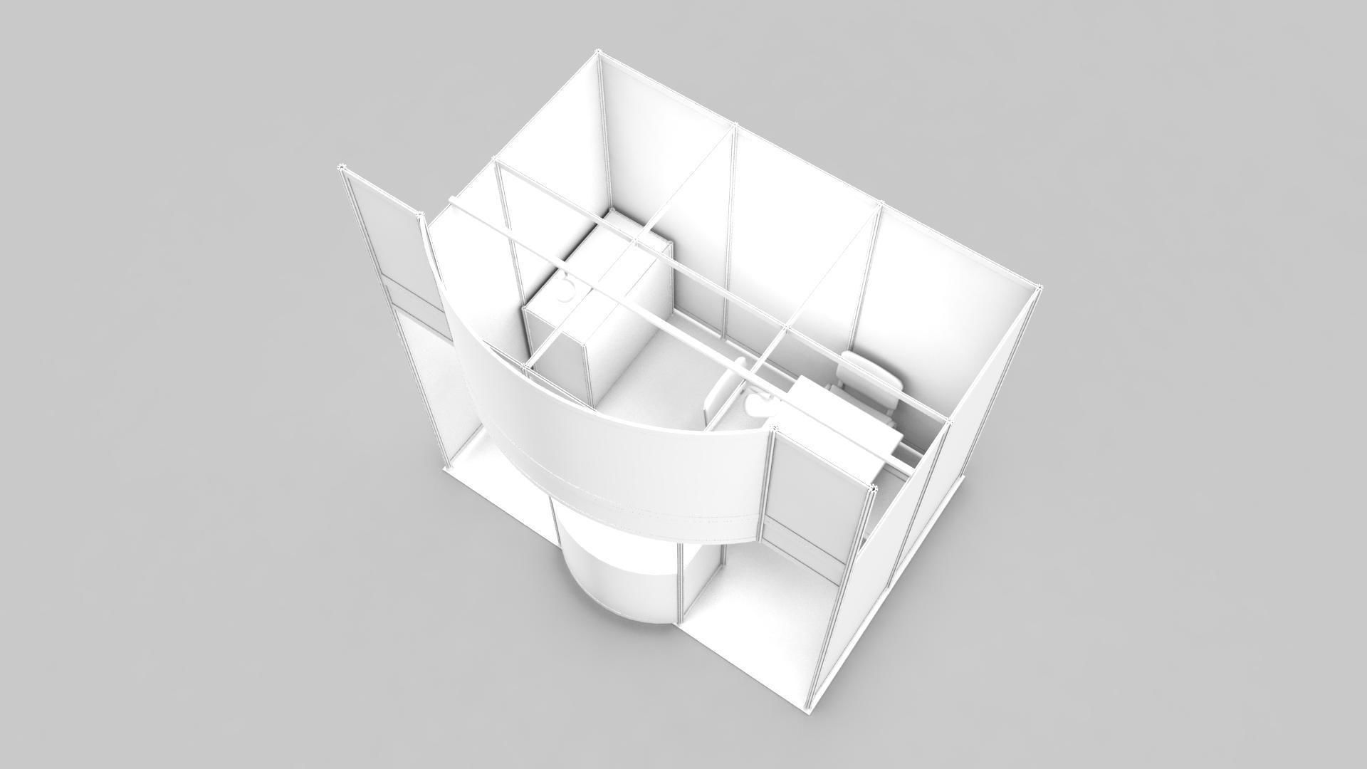 exhibition stand design 3D model_3