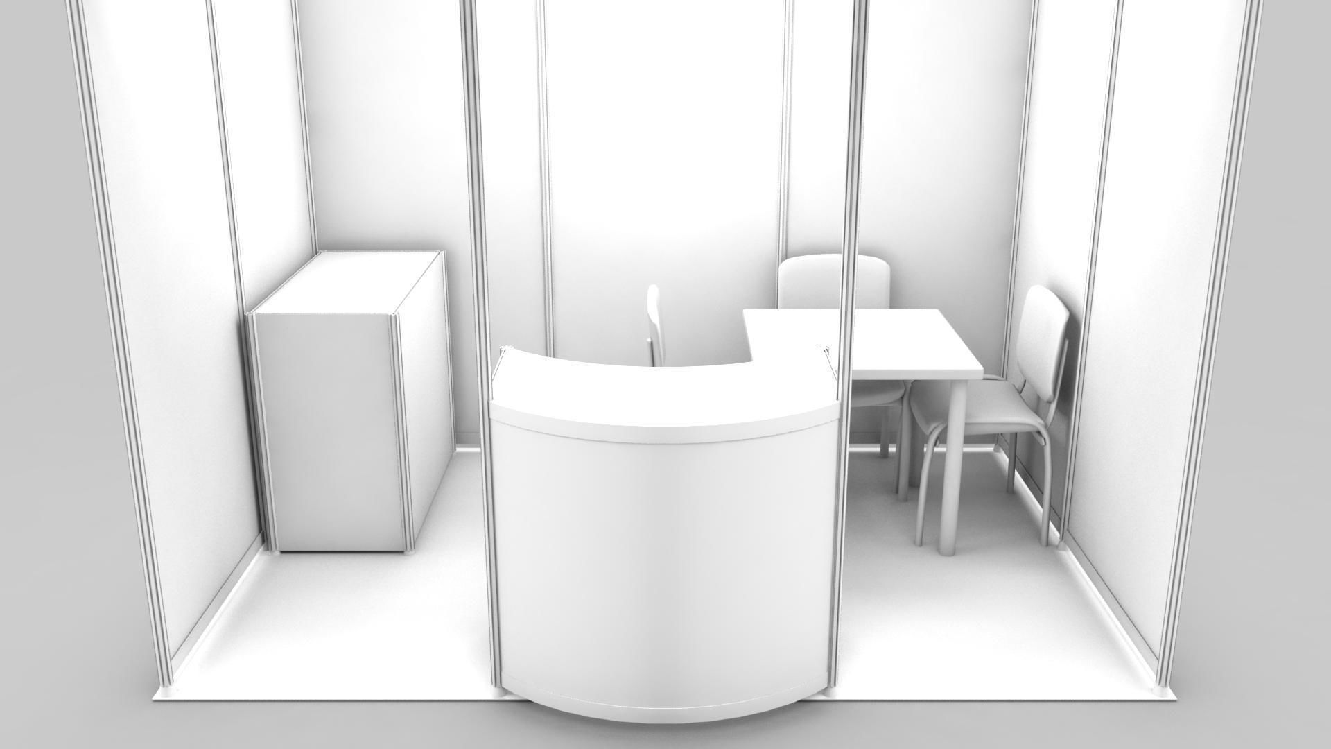 exhibition stand design 3D model_5