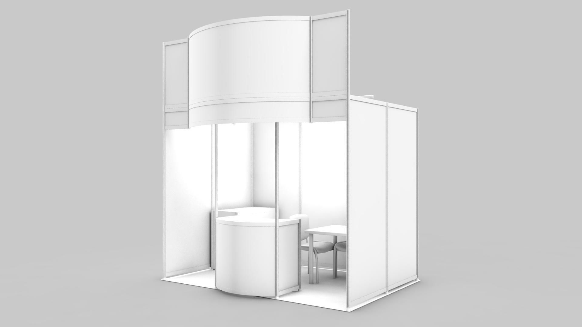 exhibition stand design 3D model_2