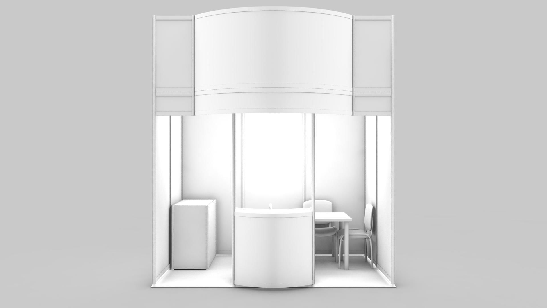 exhibition stand design 3D model_1