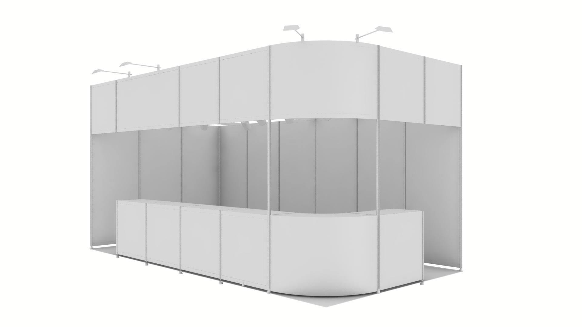 exhibition stand design 3D model_1