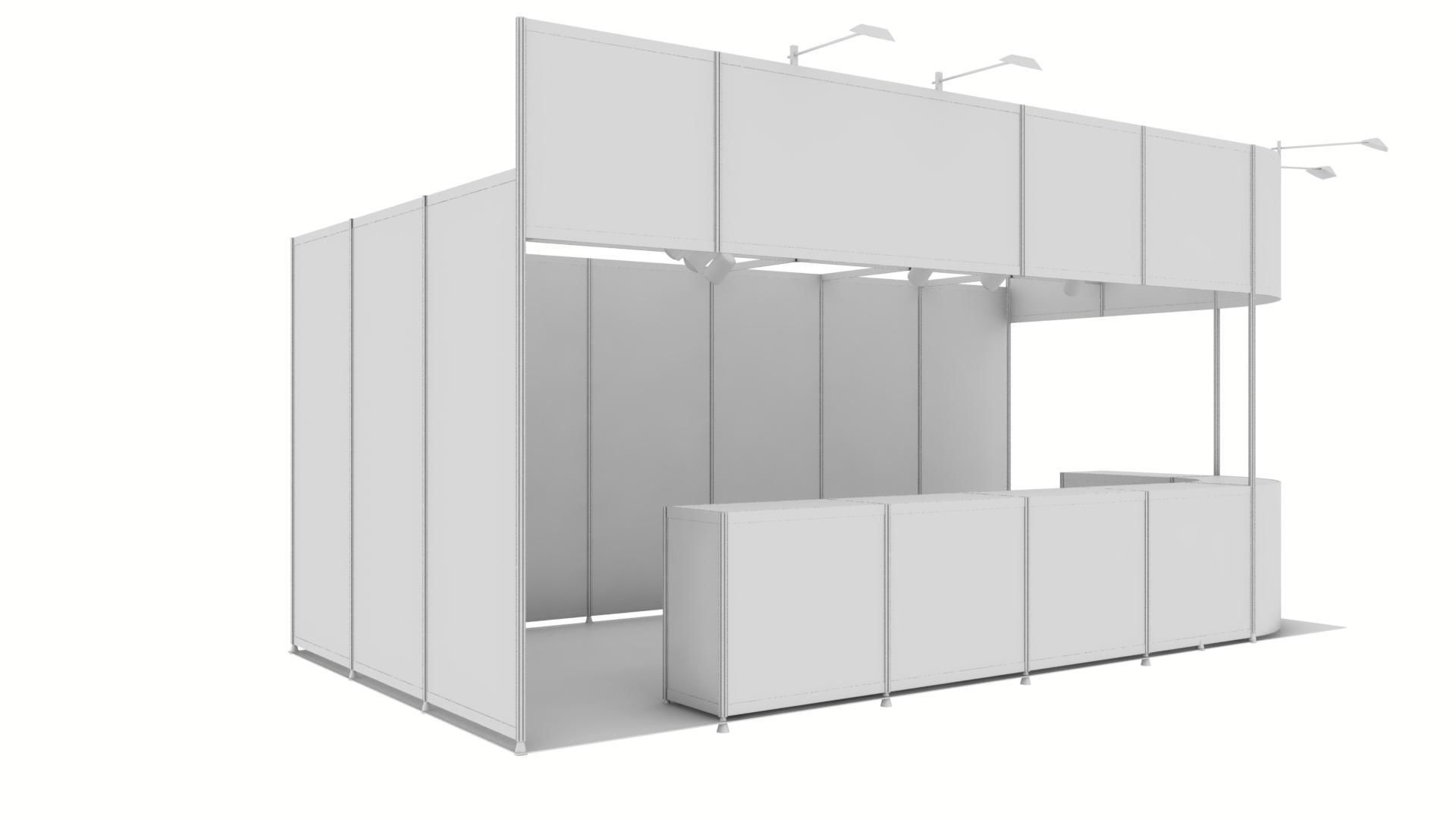 exhibition stand design 3D model_3
