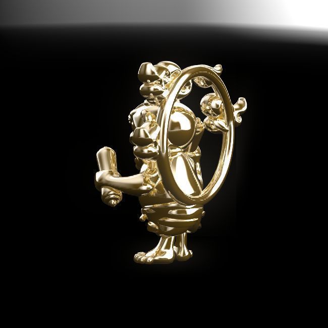 Rai-Jin gold monkey 3D print model_3