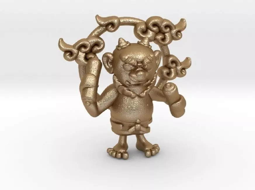 Rai-Jin gold monkey 3D print model_0