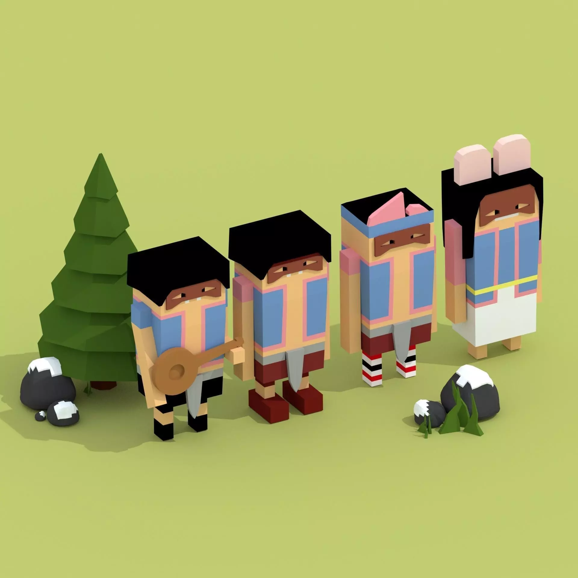 people group of 3D print model