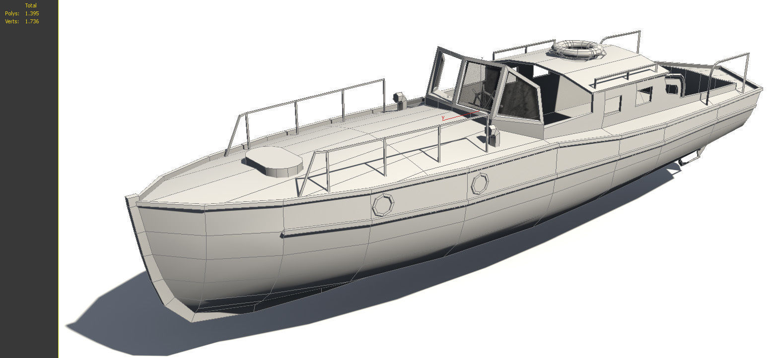 Rusty Boat Low-poly 3D model_3
