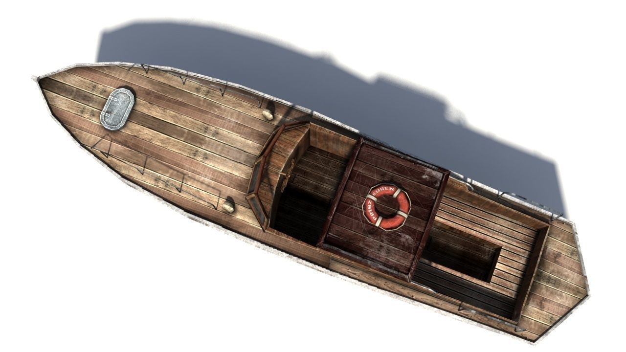 Rusty Boat Low-poly 3D model_1