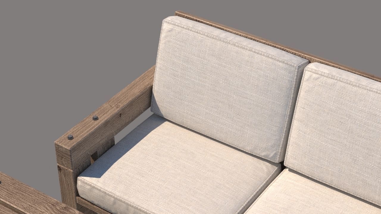 outdoor furniture collection model Low-poly 3D model_29