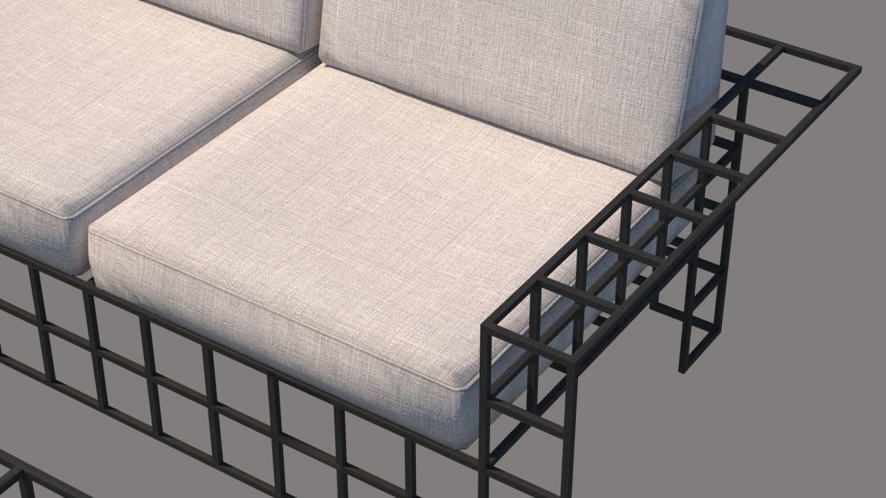 outdoor furniture collection model Low-poly 3D model_45