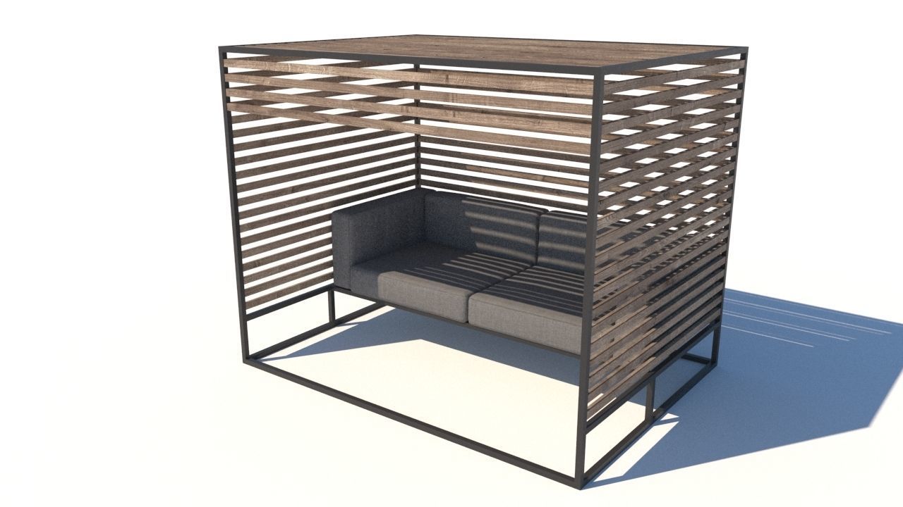 outdoor furniture collection model Low-poly 3D model_26