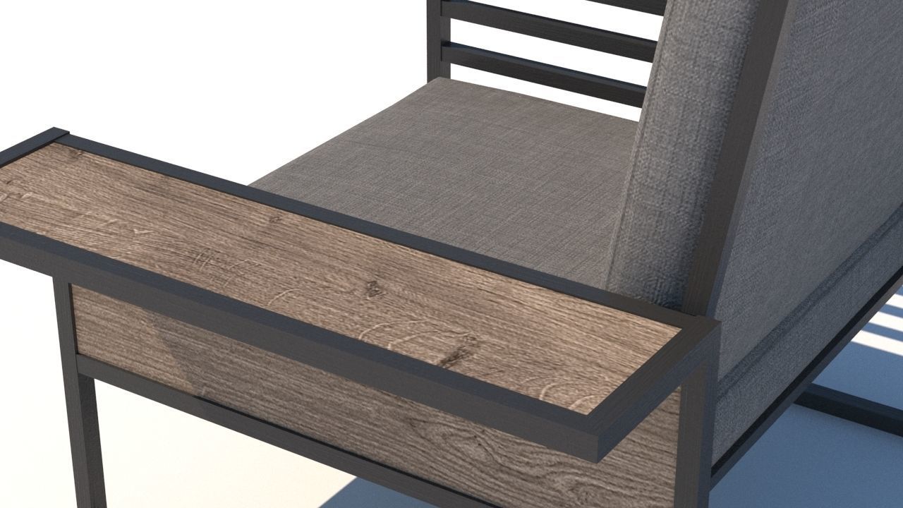 outdoor furniture collection model Low-poly 3D model_10