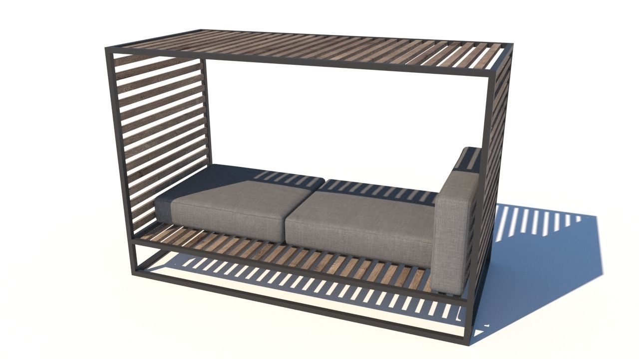 outdoor furniture collection model Low-poly 3D model_24