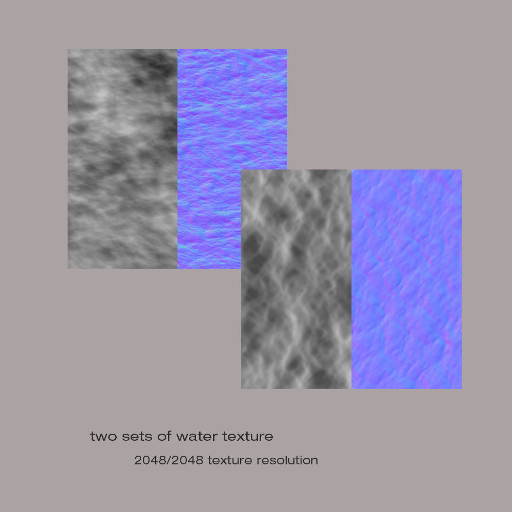 River Lake terrain modules Low-poly 3D model_10