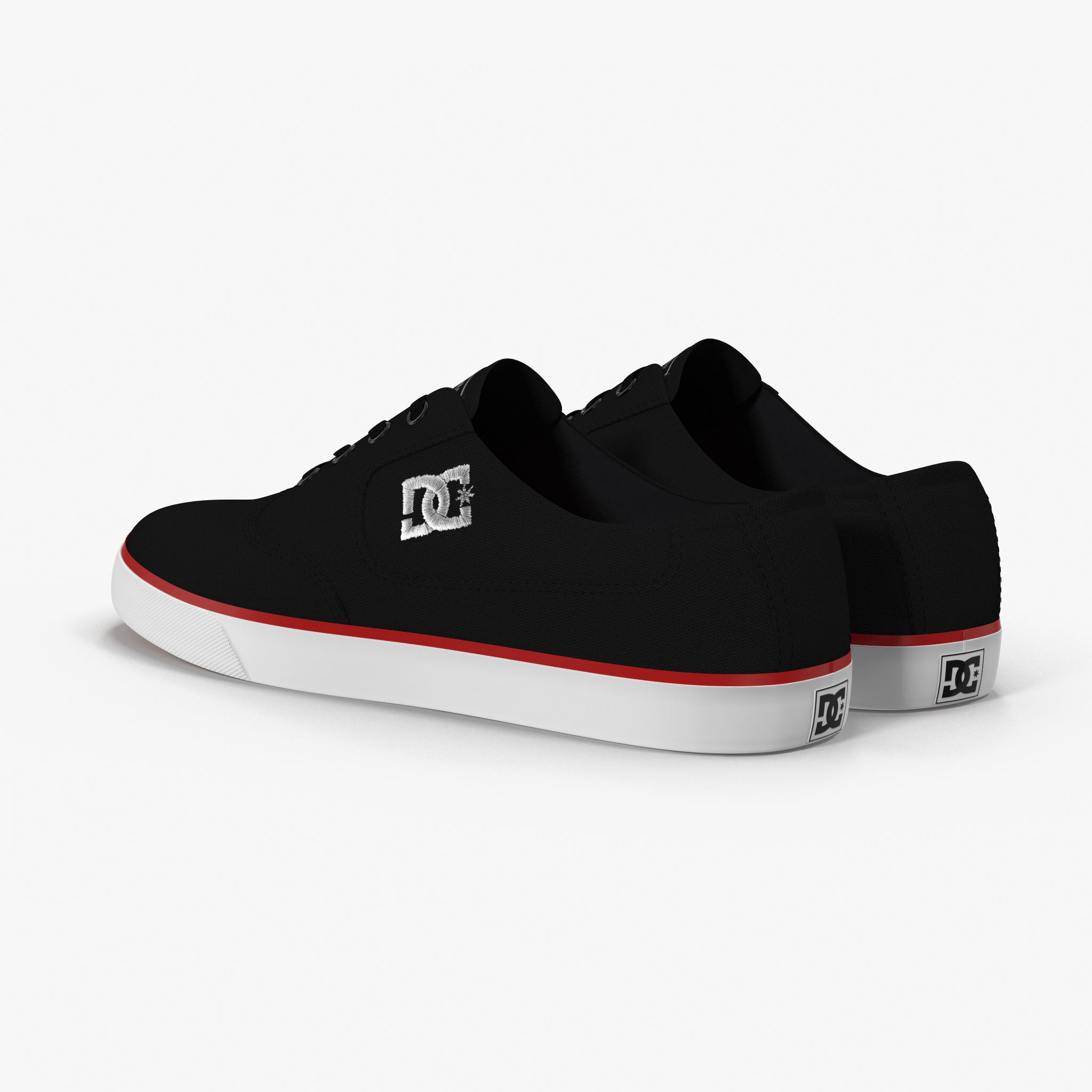 DC Shoes - Flash TX - 10 Colors Low-poly 3D model_7