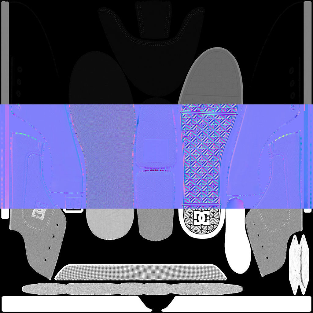 DC Shoes - Flash TX - 10 Colors Low-poly 3D model_98