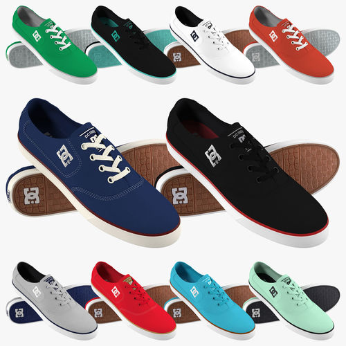 DC Shoes - Flash TX - 10 Colors Low-poly 3D model