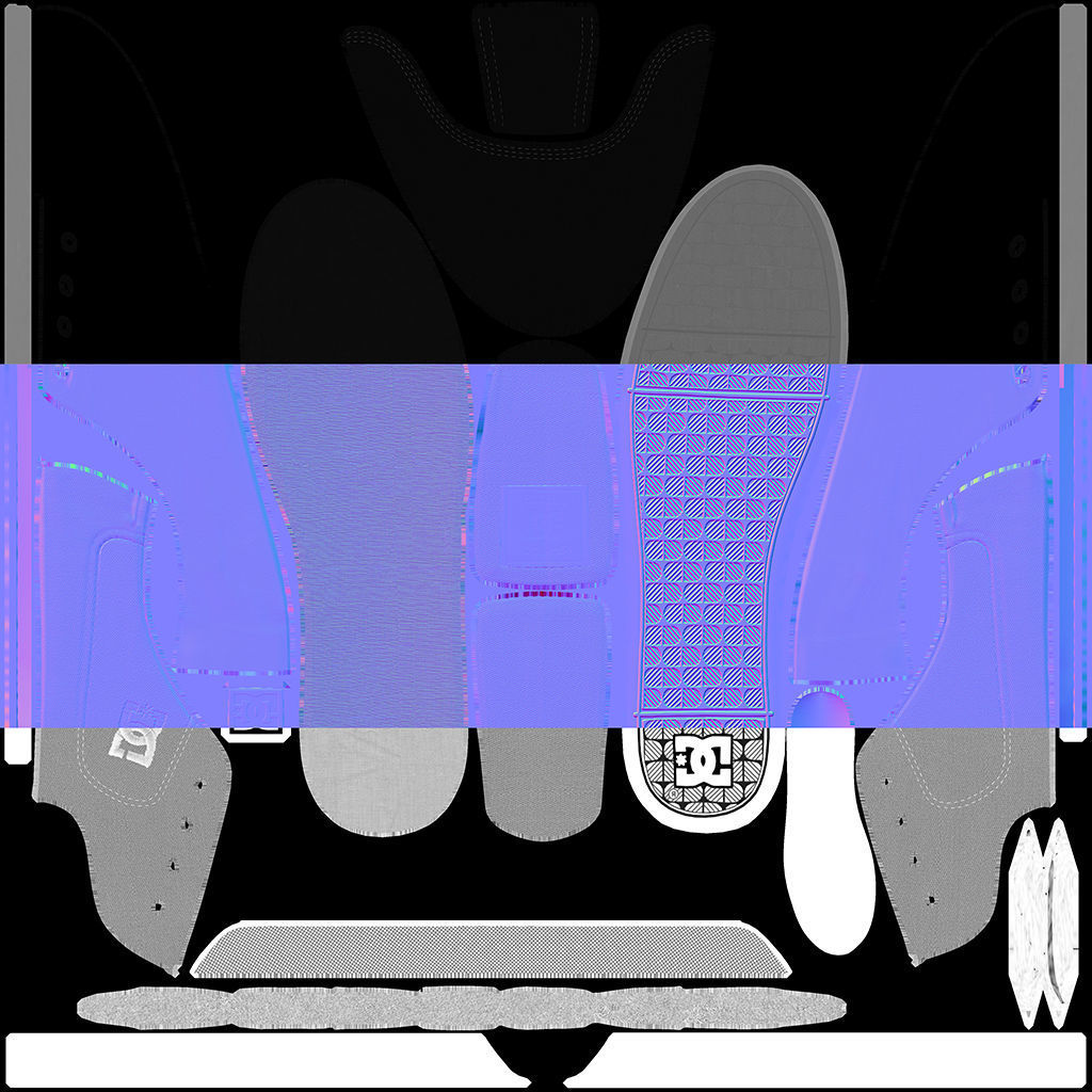 DC Shoes - Flash TX - 10 Colors Low-poly 3D model_97